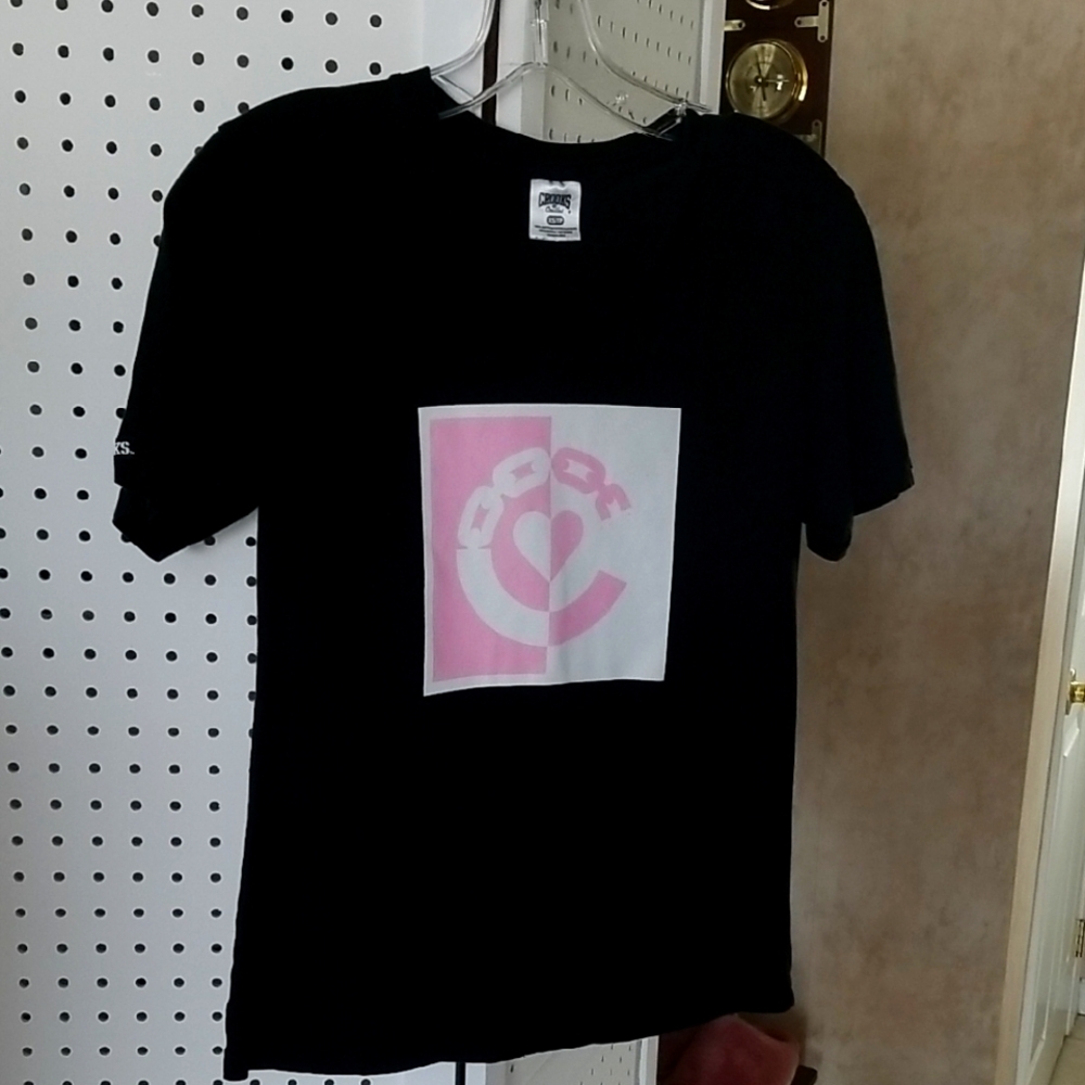 Crooks & Castles  Black T-Shirt with Pink Graphic